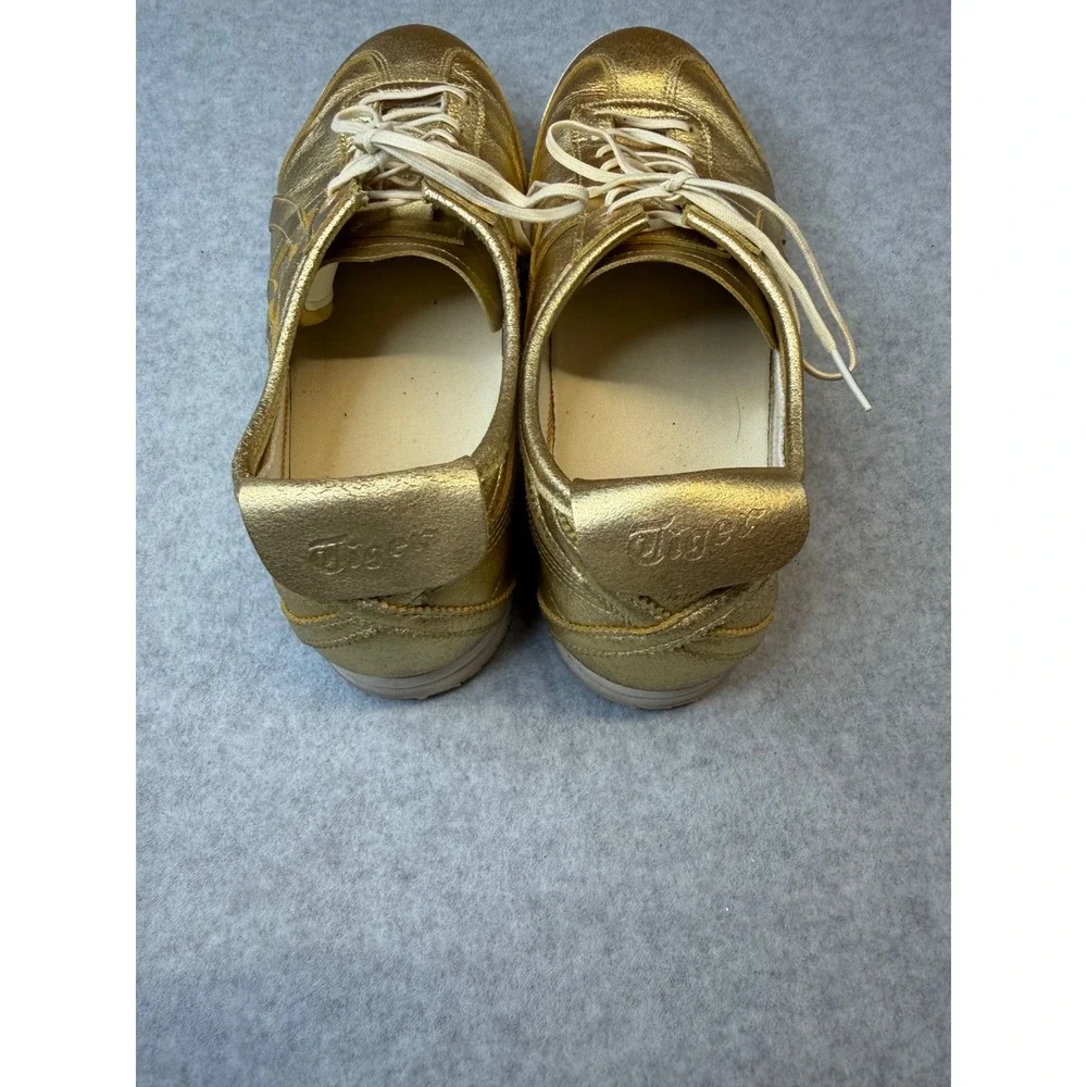 Onitsuka Tiger Mexico 66 Metallic Gold Low Top Sneakers Mens